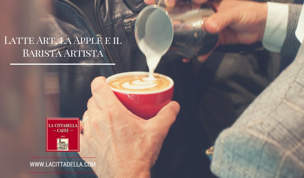 latte art apple barista artista