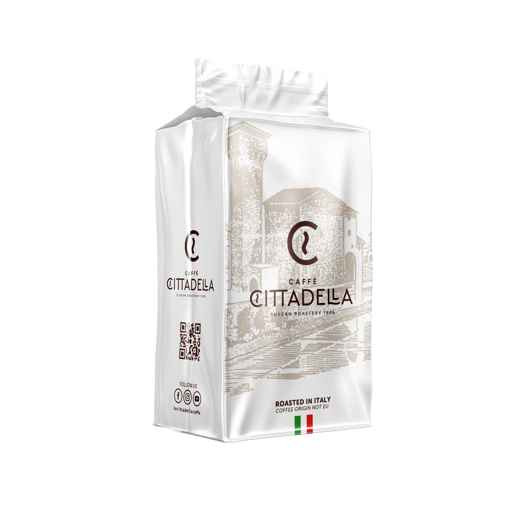 Miscela di caffè macinato Cittadella - packaging bianco